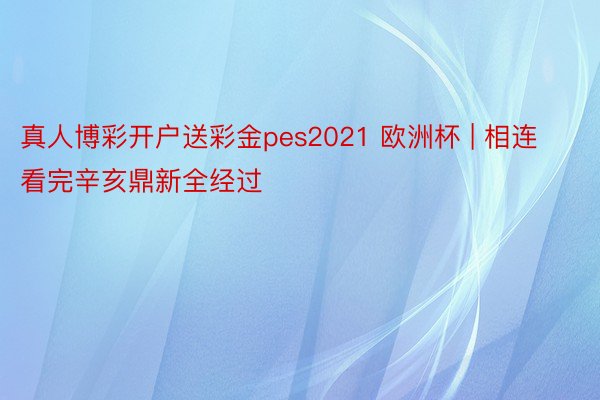 真人博彩开户送彩金pes2021 欧洲杯 | 相连看完辛亥鼎新全经过